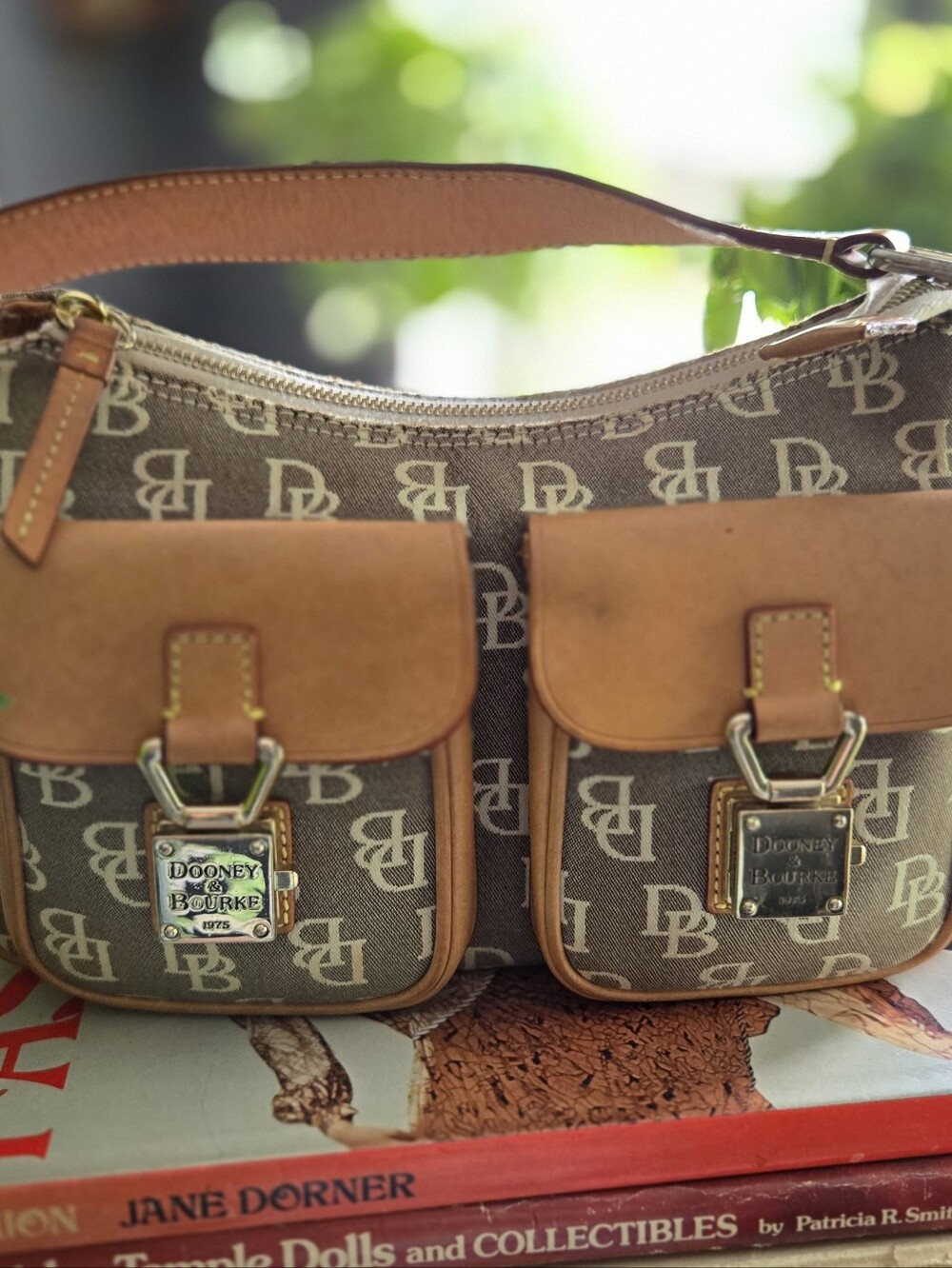 Dooney And Bourke Signature Double Pocket Shoulder Bag - Picture 10 of 10